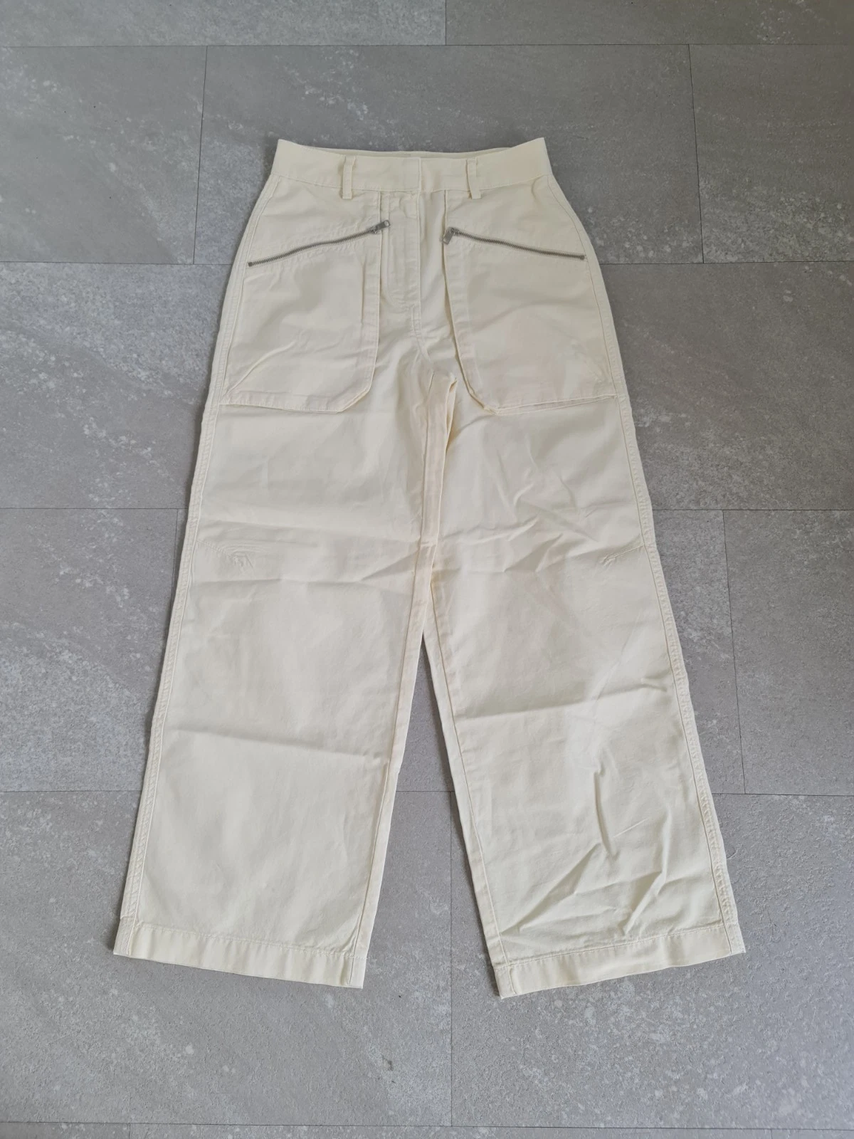 Mint Velvet, wide leg, cotton/linen casual trousers size 8 Short. New no tag