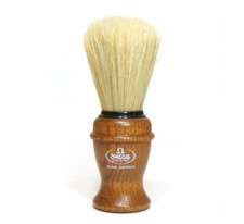 OMEGA Shaving Brush Ashwood Handle White or Walnut Chrome Ring M 
