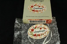 Longaberger 1998 May Serie Full-Size Snapdragon Basket Pottery Tie-On #31658 NEW