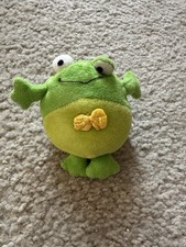 RUSS Berrie 4  Stuffed Green Frog Beanie Plush Toy Animal No. 27708