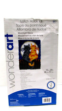 NEW Latch Hook Rug Kit Wonder Art 20" x 15" Crafts Moonlight Meow  TOOL