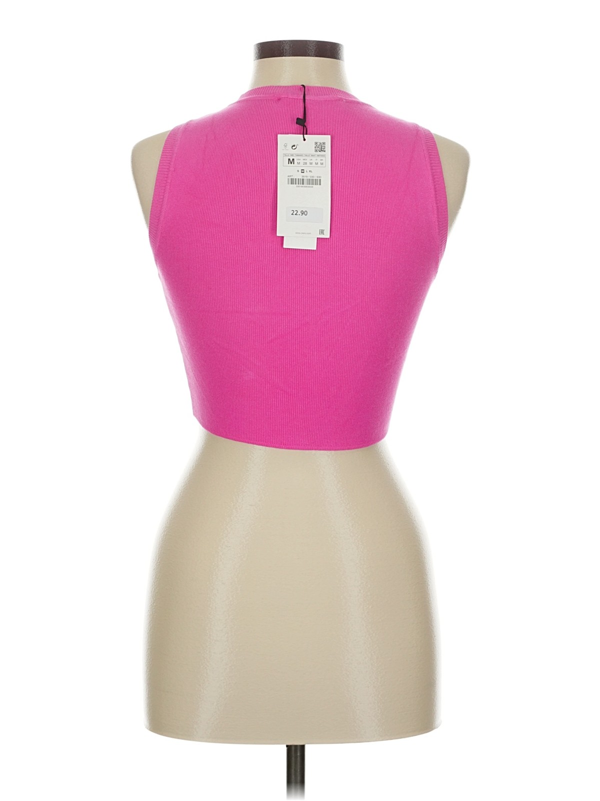 NWT Zara Women Pink Tank Top M thumbnail 2