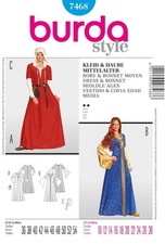 Schnittmuster Burda 7468 Fasching Magd Burgfr...