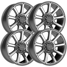 Set Of 4 Vision 353 Turbine 18x9 6x5.5 18mm Gunmetal Wheels Rims 18 Inch