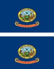 2 x Autocollant sticker voiture moto vinyl drapeau USA americain idaho