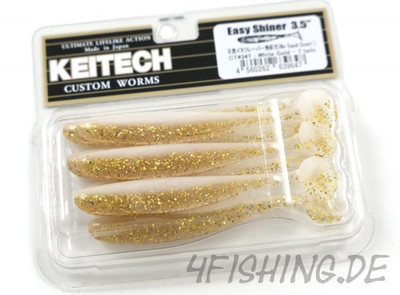KEITECH Easy Shiner WHITE GOLD in 3,5'' - Topgummi aus Japan