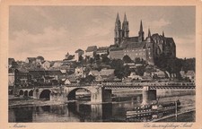 AK Meißen (01662), Stadtansicht mit Albrecht...