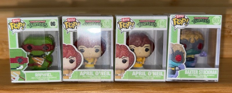 Lot of 4 Funko Bitty Pop! TMNT Teenage Mutant Ninja Turtles 1" Mini Figures New!