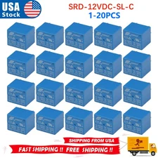 Lots of Blue 10A 5 pins SONGLE SRD PCB power Relay SRD-12VDC-SL-C B13