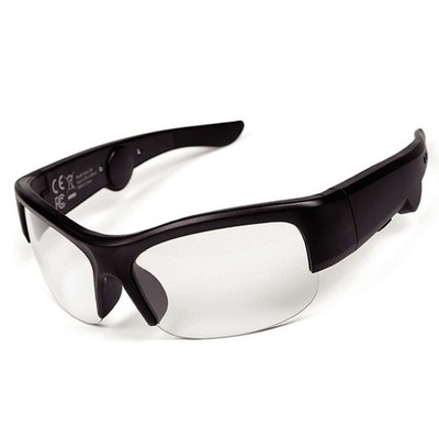 Bluetooth Safety Glasses with Audio and Mic - Clear Lens for Work