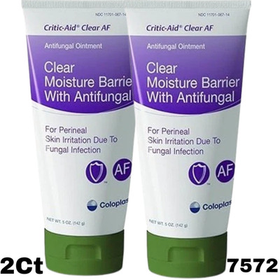 2Ct Coloplast Critic-Aid Clear AF Moisture Barrier with Antifungal 5oz 7572