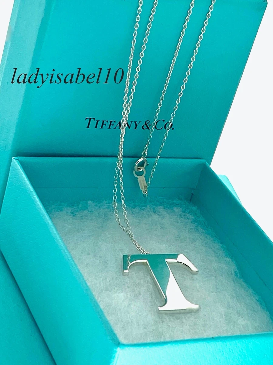 Tiffany letter shop t necklace