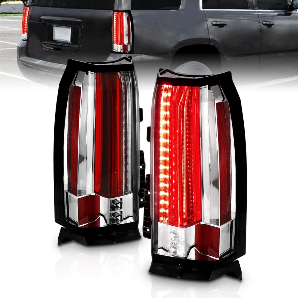 Barra de luz de estacionamento LED intensa cromada LED freio e lanternas traseiras reversas para 2015- - Imagem 2 de 4