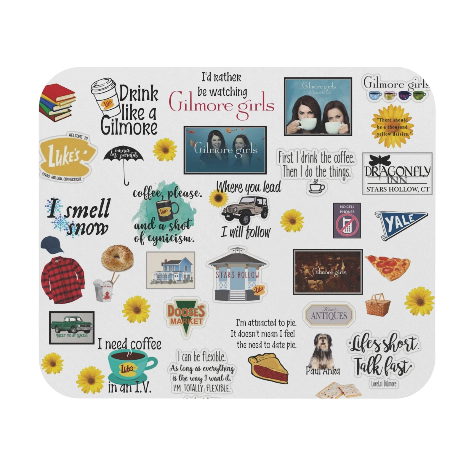 Gilmore Girls Mouse Pad for Office and Workspace Decor