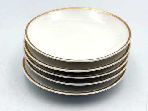 Vtg Hutschenreuther Bavaria Hand Painted Gold Rim Mini Plates 3 3/8" Set Of 5 - Picture 7 of 8