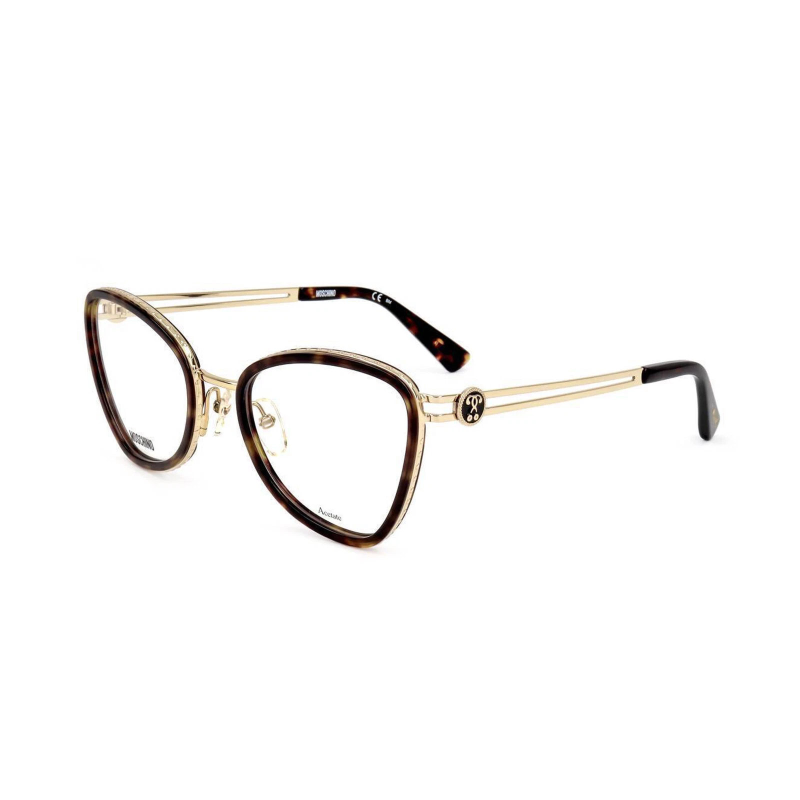 NEW AUTHENTIC Moschino MOS584 086 HAVANA Eyeglasses Black/Brown 52 20 135