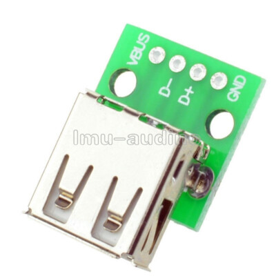 5PCS Female A Type USB to DIP 2.54MM PCB Board Adapter Converter NEW