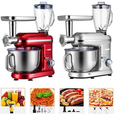 3 In 1 Stand Mixer 6QT 6-Speed Food Meat Grinder Juice Blender ETL Certified