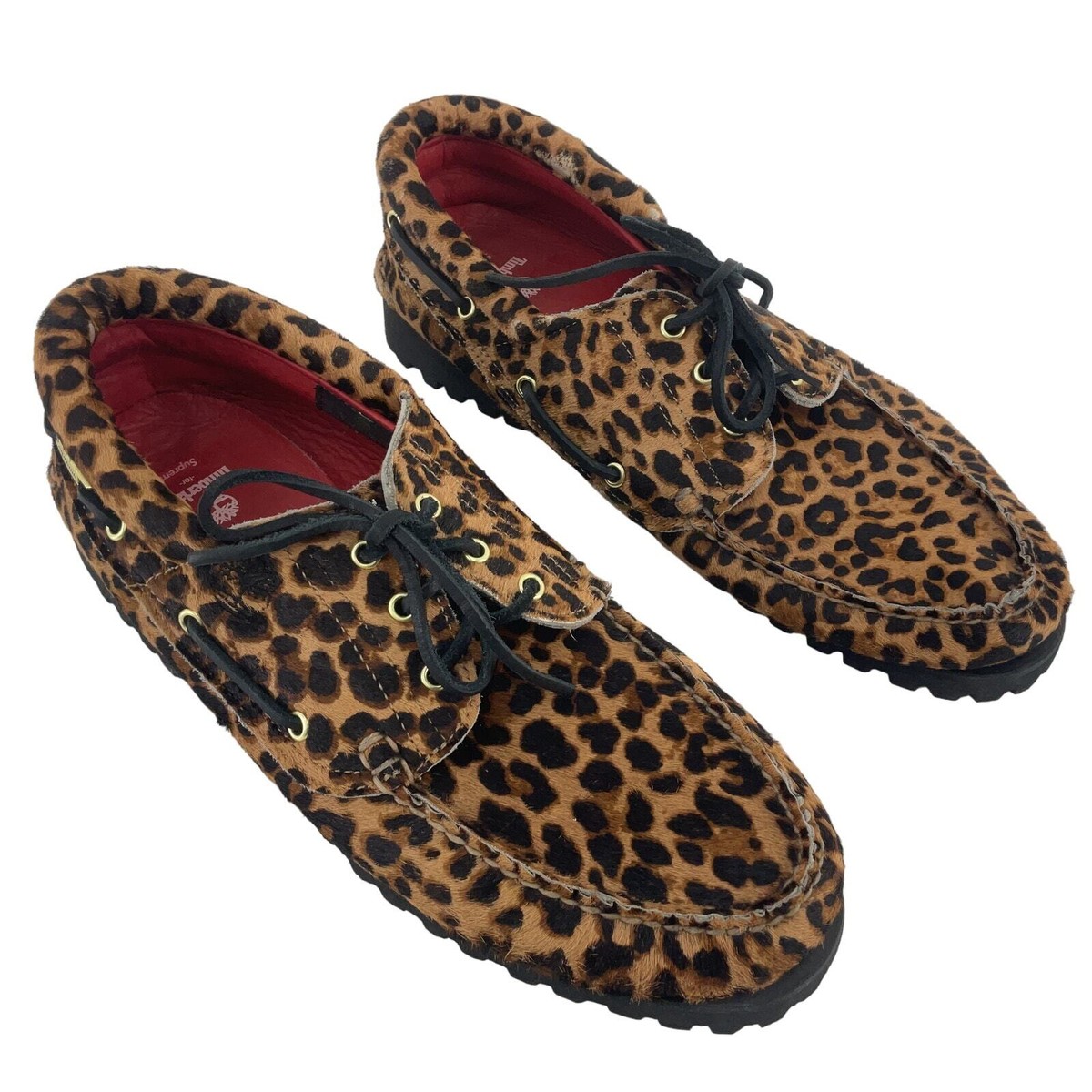 Timberland x Supreme Calf Hair Leopard Print Men's Black Timberland x Supreme Calf Hair Leopard Print Men's Black