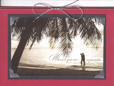 PAPYRUS VALENTINES CARD NIP MSRP $6.95 PARADISE CARD (N18)
