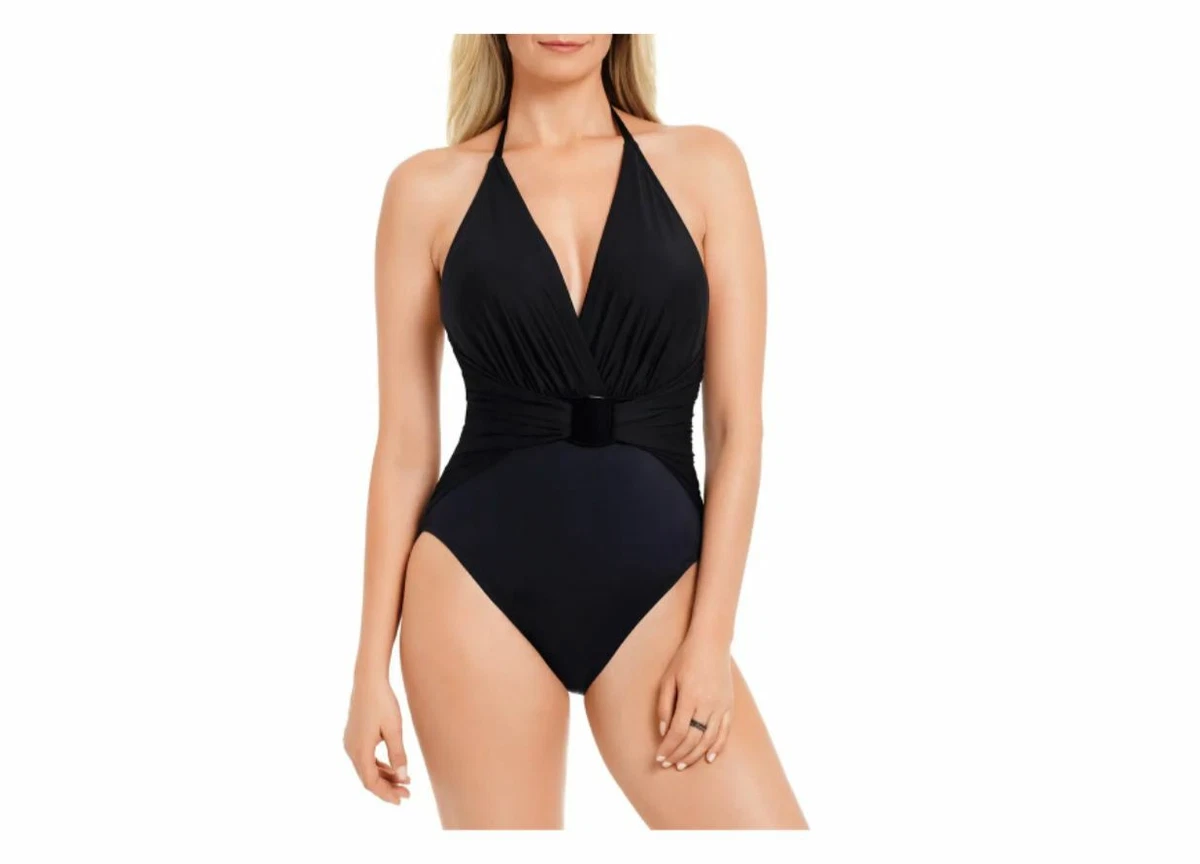 Magicsuit Angelina Belted One-Piece Swimsuit Black 6008014 16