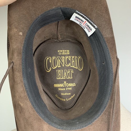 The Concho Hut Minnetonka echt braun Wildleder Leder Outback Cowboy Medium - Bild 6 von 6