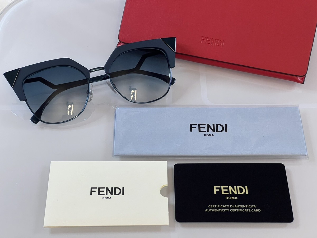 Fendi FF0149/S 8079O 54mm Geometric Cat Eye Sunglasses Black / Blue Gradient Fendi Women main image 3