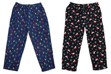 Club Room Holiday Print Cozy Fleece Drawstring Waist Men's Pajama Pants NWT