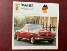 Borgward Isabella TS Coupe, 1957-61,   Popular Class, German Car  Card