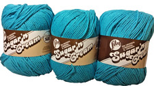 Lily Sugar N Cream 100 Cotton Yarn 3 Pack Super Size Mod Blue