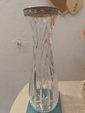Vase russe en cristal argenté 84 avec bordure en argent