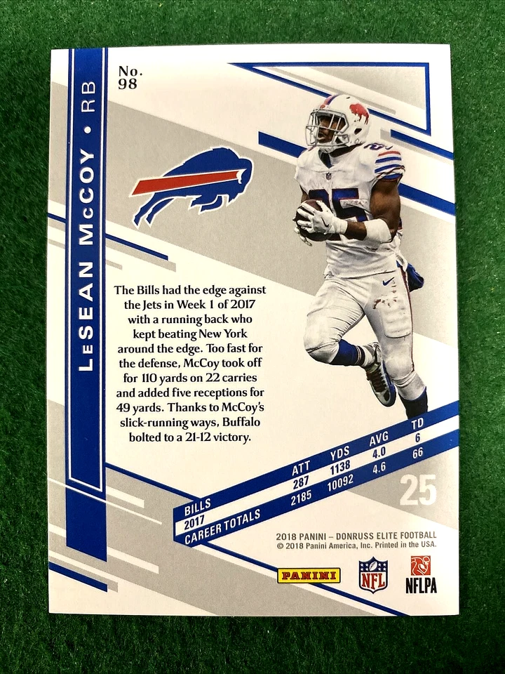 🏈👑 2018 Elite #98 SSP #’ed 21/49 LeSean McCoy Buffalo Bills Eagles Chiefs 👑🏈 - Image 2 of 2