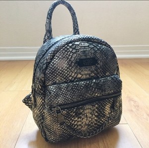 snakeskin mini backpack