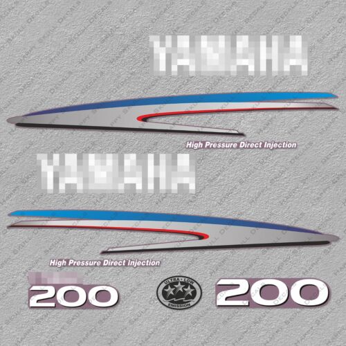Yamaha 200 HP HPDI Two 2 Stroke Outboard Engine Decals Sticker Set reproduction - Afbeelding 1 van 1