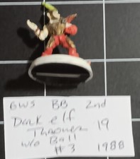 GWS Bloodbowl 2nd ed. Dark Elf Thrower 19 painted miniature w/o ball 3 loose