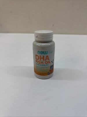 NOW Foods Kid's Chewable DHA Fruit Flavor 100 mg 60 Softgel EXP 2027
