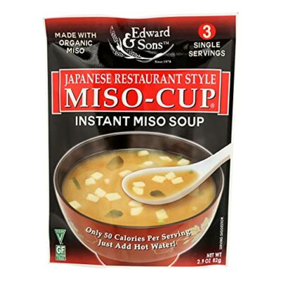 Edward and Sons Miso Cup Soup - Japanese Restaurant Style - Case of 6 - 2.9 oz.