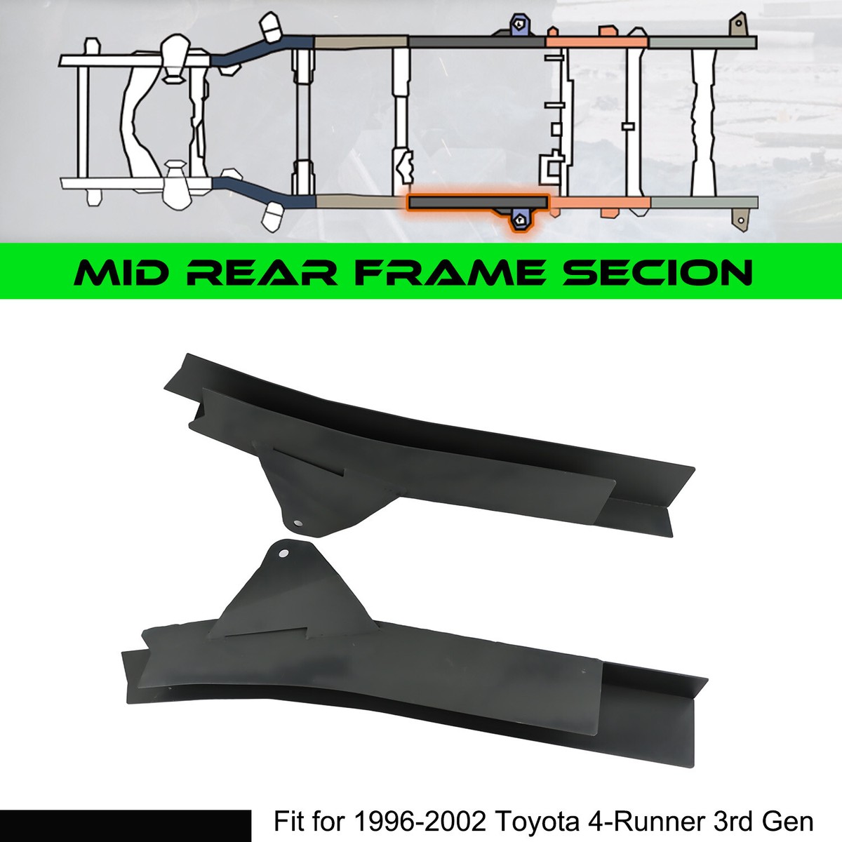 Mid Rear Frame Rust Repair Fit for 1996-2002 Toyota 4-Runner 3rd