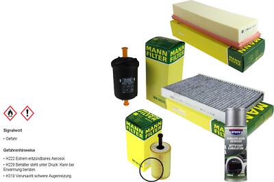 MANN-FILTER Paket + Presto Klima-Reiniger für Citroën C2 JM_ C3 I FC_ HB_