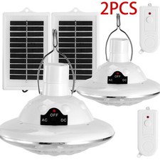 2 Packs Solar Power Rechargeable 22 LED Bulb Camping Tent Light Lantern Lamp US