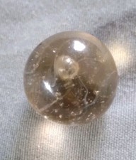 Vintage Bubble Filled Clear Glass Faint Swirl Playing Marble.