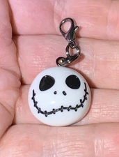 Jack Skellington Nightmare Before Christmas Charm Zipper Pull & Keychain Add On