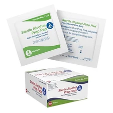 1 Box of 200 MEDIUM ALCOHOL PREP PADS #1113 SWABS WIPES 200 BRAND NEW DYNAREX