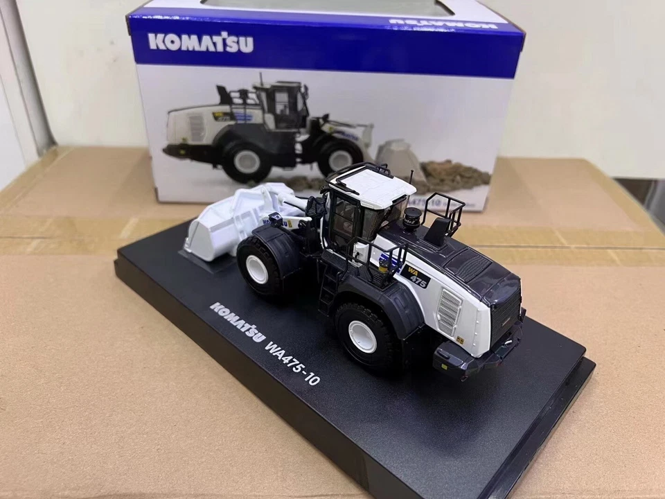 UH 1/50 Scale Komatsu WA475-10 Wheel Loader White DieCast Model Toy UH8182 - image 4 of 4