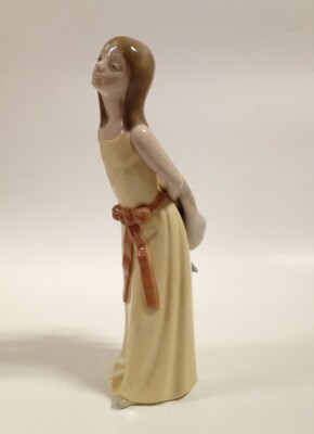 Lladro Naughty Girl with Straw Hat Vintage Porcelain # | eBay