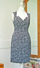 BLACK GREY EVENING SHEER CRUISE DRESS SIZE 12 BRAND NEW