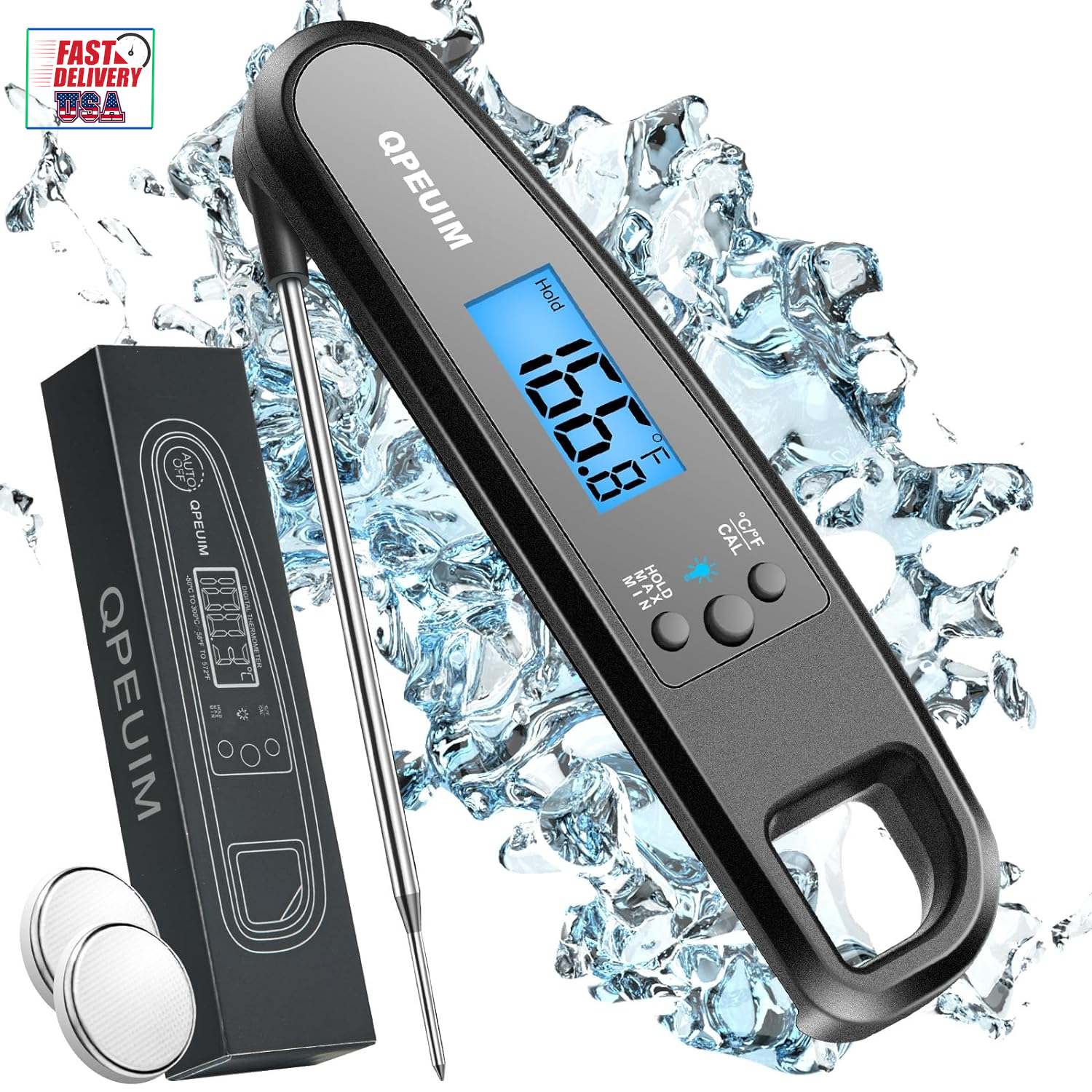 Digital Meat Thermometer Instant Read Meat Thermometer for Cooking Kitchen Food-image