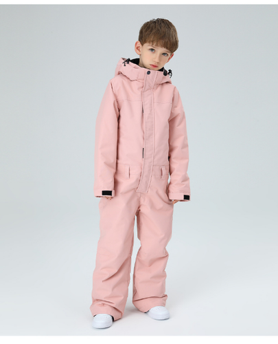 Hooded One Piece Ski Suit Warm Snow Jumpsuit Sport Waterproof Kids Snowboard - Picture 19 of 25