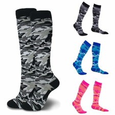 Camo Compression Socks Pain Relief Leg Foot Graduated Support Stocks Men Women
