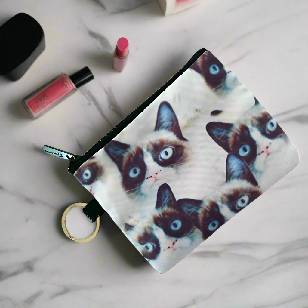 Grumpy Cat Purse Small Ladies Women's Coin Card Holder Purses Wallet ID Lover